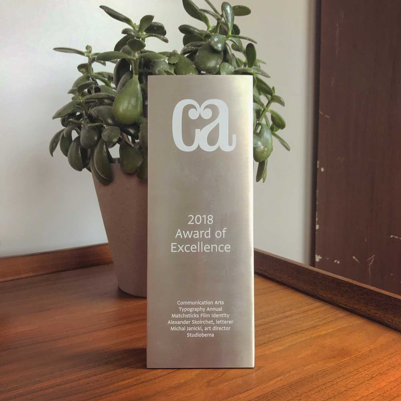 Communication Arts Award for Typographic Excellence